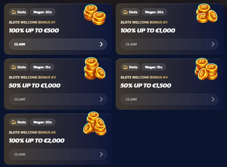 rapter casino slots bonus